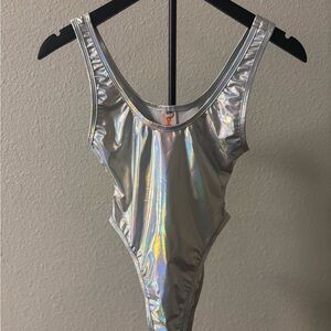 Holographic Silver Bodysuit